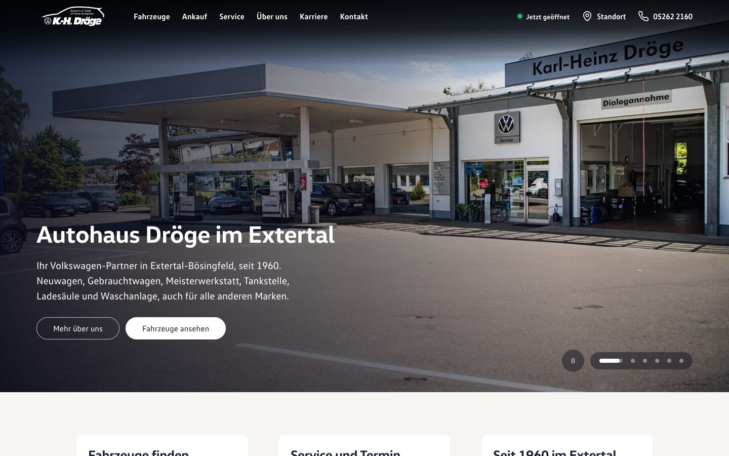 Nachher: Die Startseite