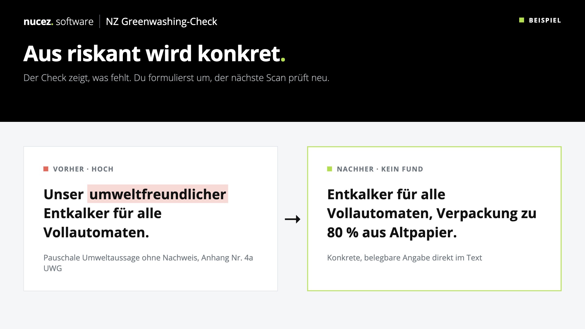 Vorher und nachher