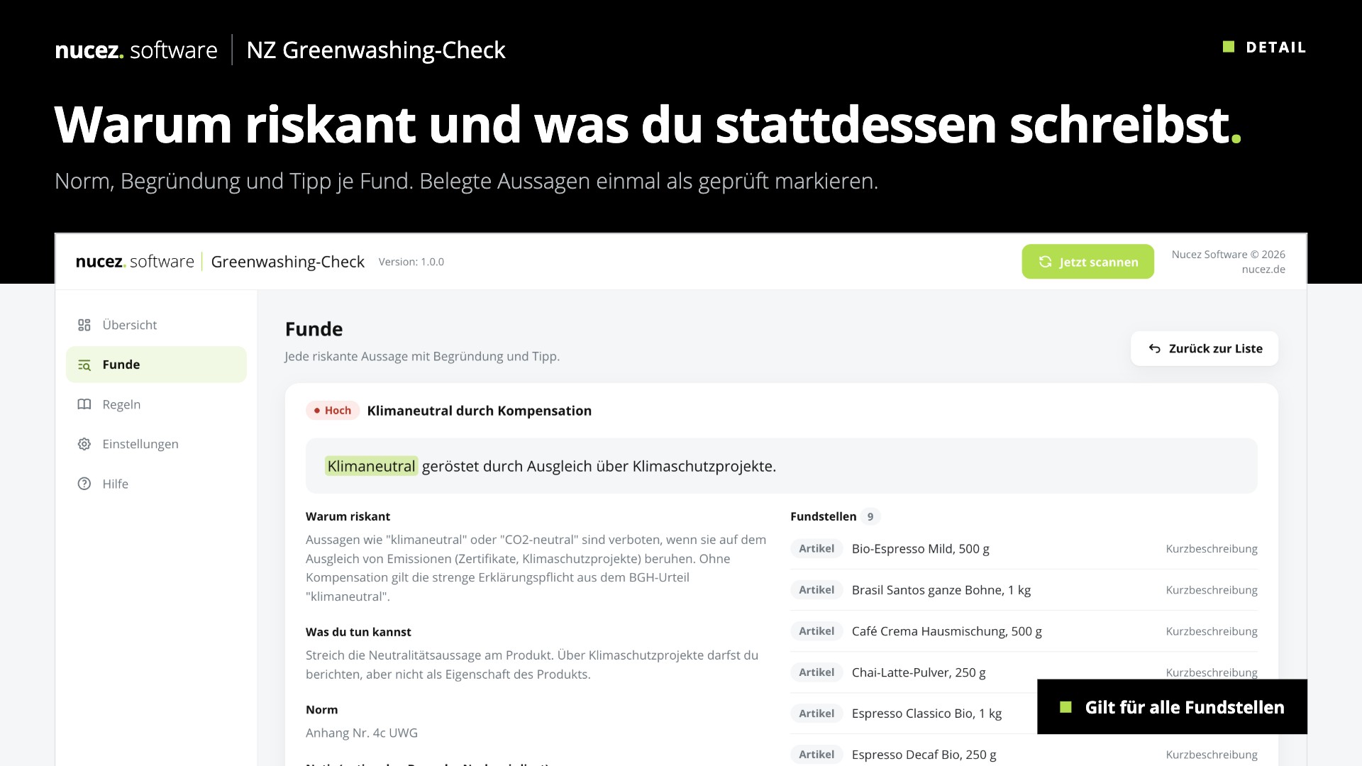 Begründung, Tipp und Norm
