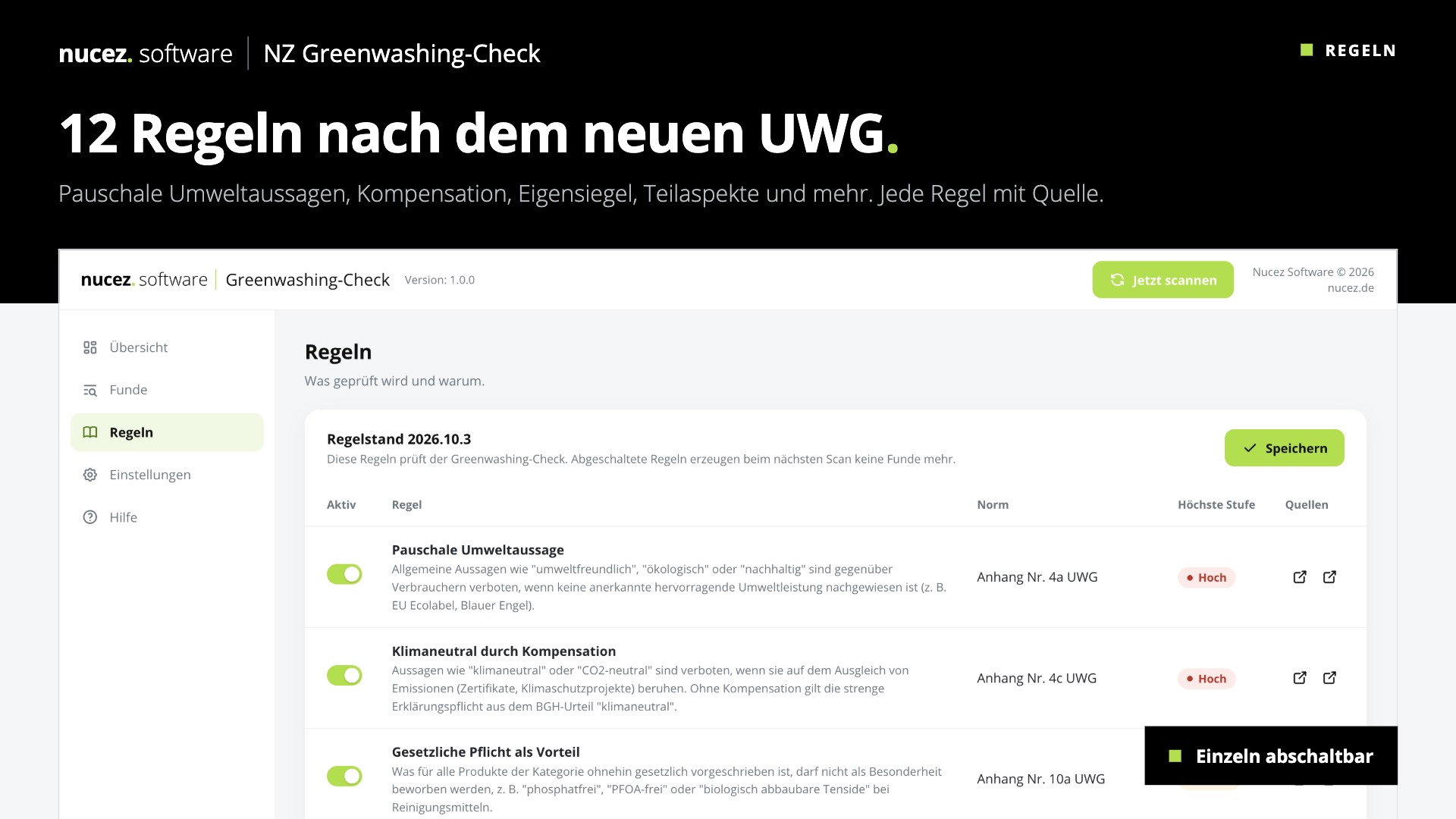 Regeln mit Norm und Stufe